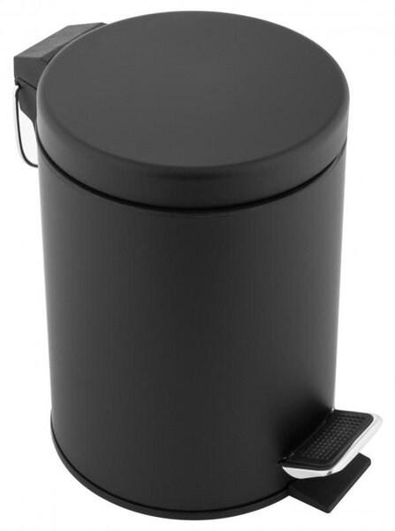 Erga Labi, coș de gunoi rotund 3l din oțel inoxidabil, negru mat, ERG-YKA-CH.LABI-BLK