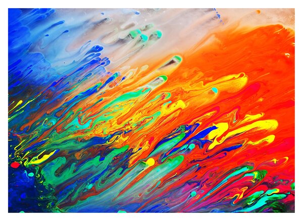 Tablou pe sticlă - Abstract colorat (70x50 cm)