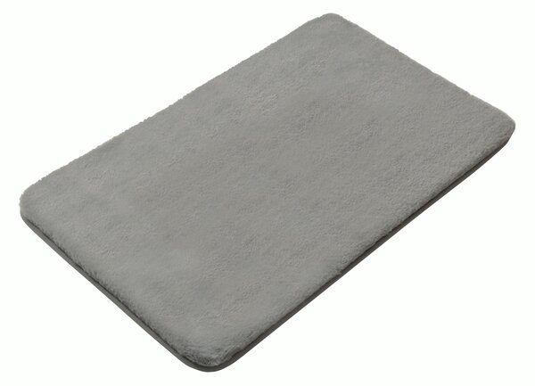BISK Erga Mola, covor de baie din microfibra extra moale 80x50 cm, gri, ERG-08375
