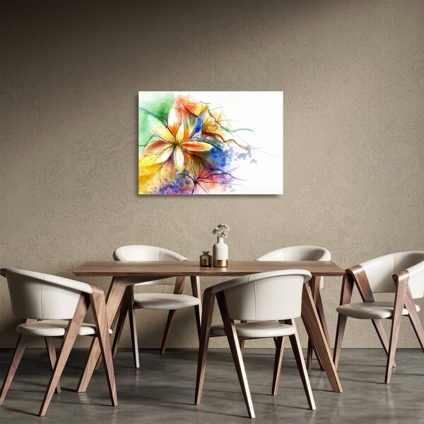 Tablou pe sticlă - Floare (70x50 cm)