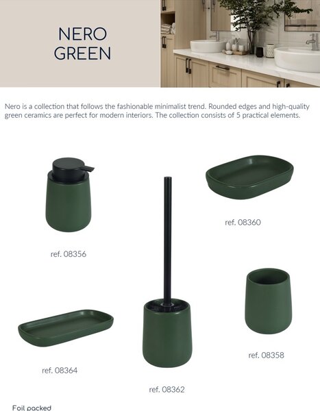 BISK Erga Nero, sapuniera, verde inchis, ERG-08360