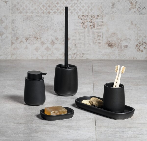 BISK Erga Nero, dozator de săpun stand-up 350 ml, negru mat, ERG-08136