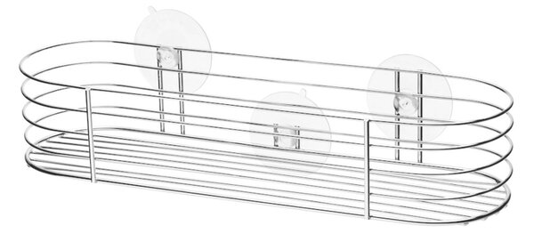 BISK Erga Niagara, cos mare pentru accesorii baie pentru ventuze 30x8,3x6 cm, crom, ERG-04841