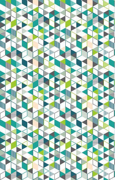 BISK Erga Peva, perdea de dus 180x200cm, poliester, model Granada multicolor, ERG-06878