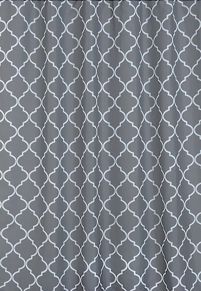 BISK Erga Peva, perdea de dus 180x200cm, poliester, model Orient gri, ERG-06854