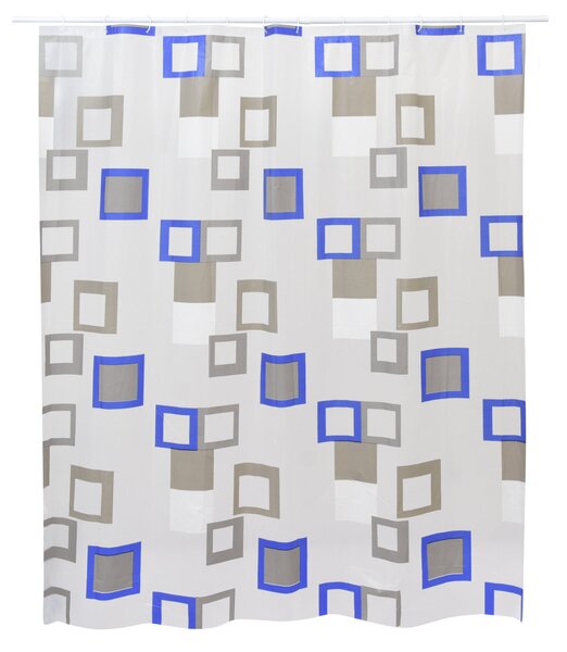 BISK Erga Peva, perdea de dus cu carlige (12 buc) 200x180 cm, model Montana, multicolor, ERG-08089