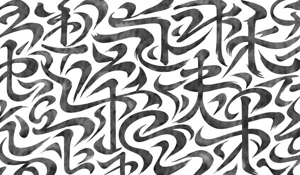 Fototapet Model cu litere alb-negru, Fototapet abstracte, Fototapet populare - Tapeko.ro