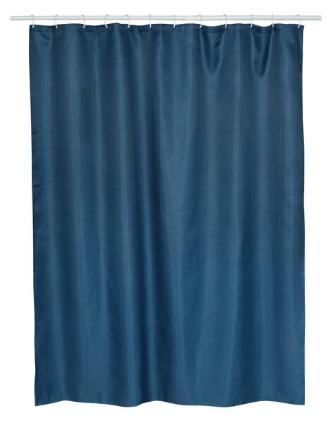 BISK Erga RIST, perdea de dus cu carlige (12 buc) 200x180 cm, albastru inchis, ERG-08379
