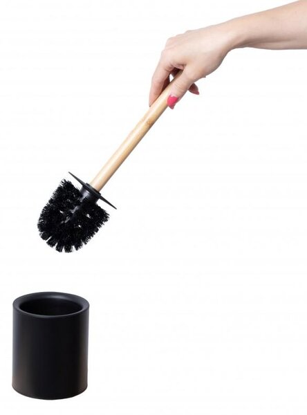 Erga Selina, perie de toaletă pe picioare, maro-negru, ERG-YKA-CH.SELINA-BLK