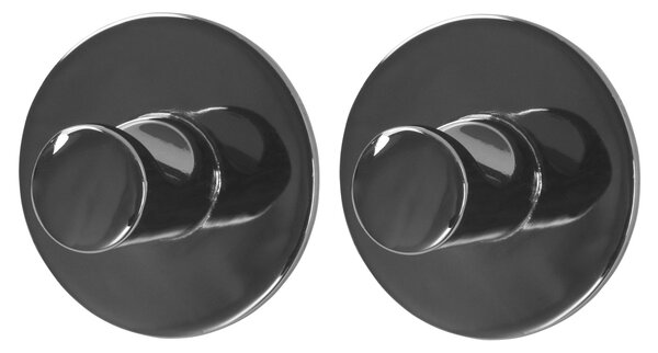 BISK Erga Style, autoadeziv 1 cârlig pentru prosoape (pachet de 2) bandă 3M, gri, ERG-08581