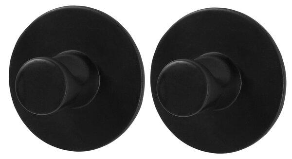 BISK Erga Style, 1 cârlig autoadeziv pentru prosoape (pachet de 2) bandă 3M, neagră mat, ERG-08583