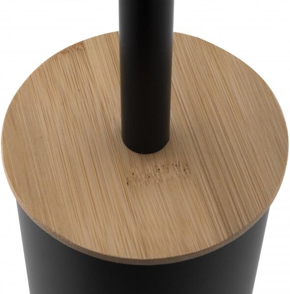 Erga Tango, perie de toaletă pe picioare 9x9x38 cm, negru-maro mat, ERG-YKA-P.TANGO