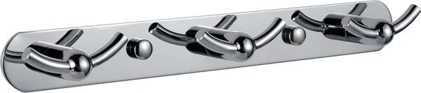BISK Erga Vigo, cârlig triplu dublu pentru prosop 25 cm, crom, ERG-07704