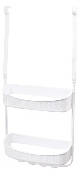 Erga Wiki, coș de baie, organizator suspendat 30x72 cm cu ventuze, alb, ERG-YKA-CH.WIKI-WHT