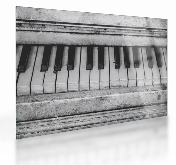 Tablou pe sticlă - Pian vechi (70x50 cm)