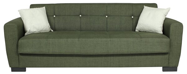 Canapea extensibilă Bianca Verde cu 3 locuri