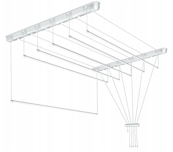 Erga Erga, cuier de tavan pentru uscarea hainelor 5x100 cm, alb, ERG-SEP-10SUSSUF5PP10