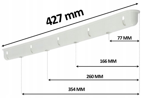 Erga Erga, cuier de tavan pentru uscarea hainelor 5x100 cm, alb, ERG-SEP-10SUSSUF5PP10