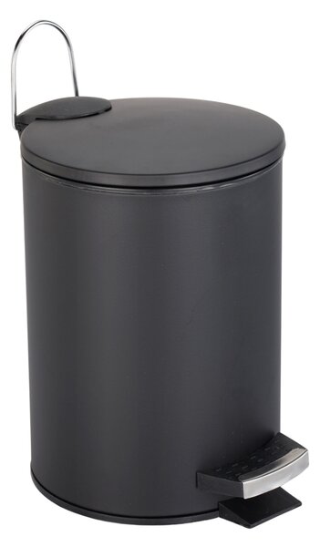 BISK Erga, coș de gunoi rotund 3l, negru, ERG-07514