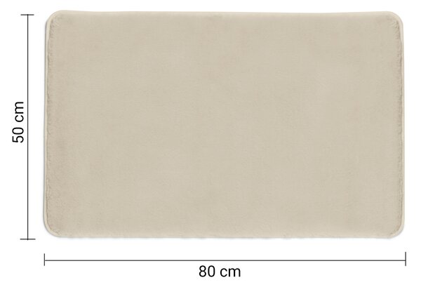 Gedy Gedy, covoraș de baie FUZZY, 50x80cm, 100% poliester, anti-alunecare, bej, 96FY508066