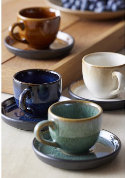 Ceașcă chihlimbar pentru espresso din ceramică 70 ml Gastro Black/Amber – Bitz