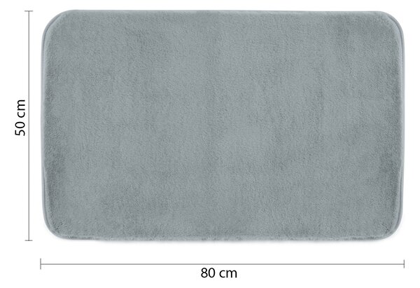 Gedy Gedy, covoraș de baie FUZZY, 50x80cm, 100% poliester, anti-alunecare, albastru, 96FY508062