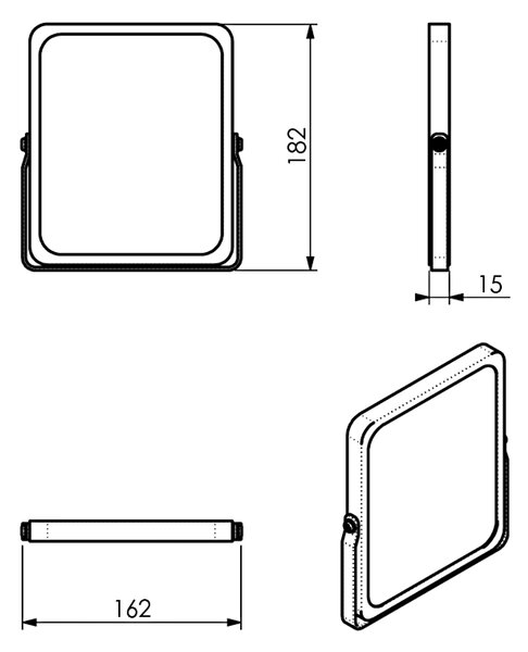Gedy Gedy, oglinda cosmetica in picioare MIDORI, 162x185mm, fata-verso, negru/bambus, 2106
