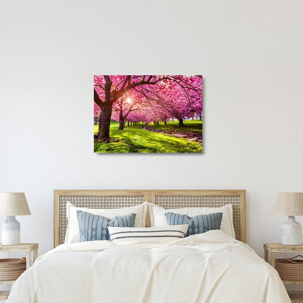 Tablou pe sticlă - Cireși înfloriți, Hurd Park, Dover, New Jersey (70x50 cm)