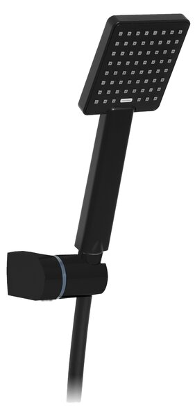 Invena Patras, set de duș de mână cu 1 punct, negru mat, INV-AU-31-M04-G