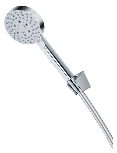 Mereo Mereo, Set de baie: duș cu cinci poziții, furtun gri argintiu, suport de duș, MER-CB469G