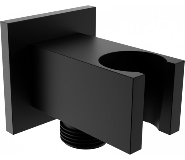 Mexen CUBE, racord de duș de mână de colț ascuns 1/2", negru mat, 79300-70