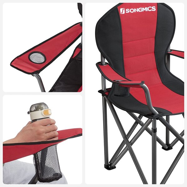 Scaun de camping Songmics Albastru 92x57x104 cm