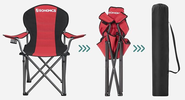 Scaun de camping Songmics Albastru 92x57x104 cm