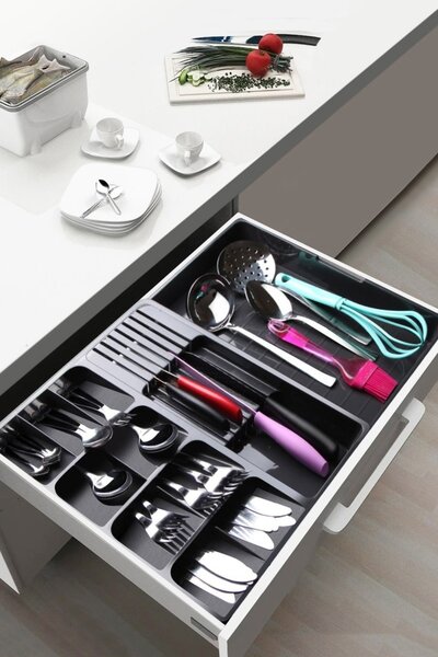 Organizator tacamuri KASNDY01 Gri 50x40x6.5 cm
