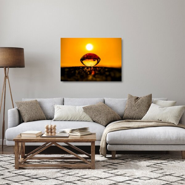 Tablou pe sticlă - Picături din sticlă (70x50 cm)