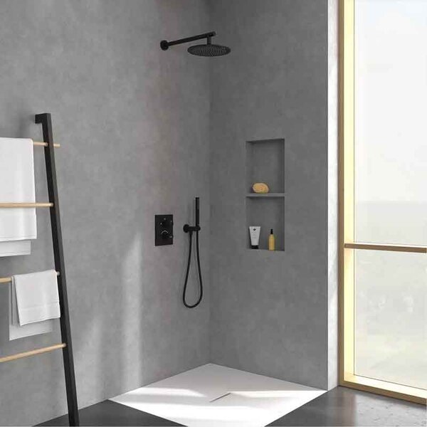 Cap de duș Villeroy&Boch, Universal Showers, Ø25 cm, negru mat