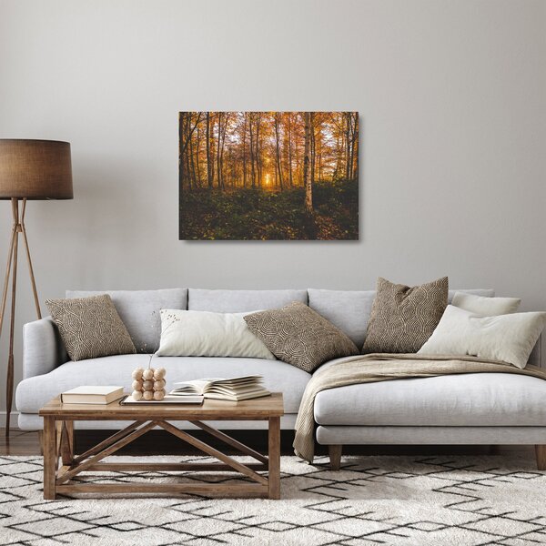 Tablou pe sticlă - Pădurea toamna (70x50 cm)