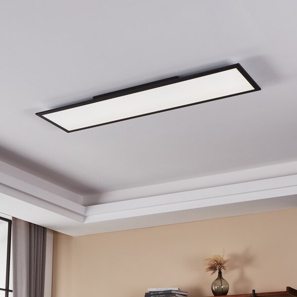 EGLO connect Salobrena-Z Plafonieră cu LED, 120x30cm, negru, reglabil, Negru, Camera de zi / sufragerie, Metal, Modern