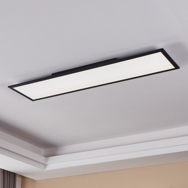 EGLO connect Salobrena-Z Plafonieră cu LED, 120x30cm, negru, reglabil, Negru, Camera de zi / sufragerie, Metal, Modern