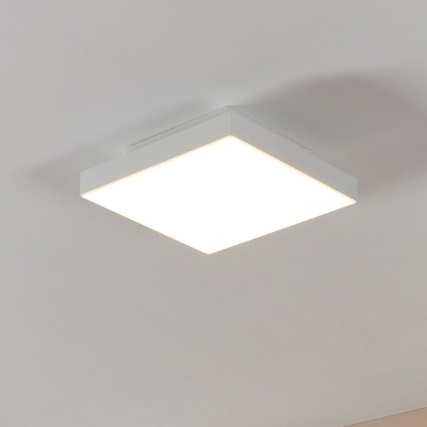EGLO connect Turcona-Z LED plafonieră cu 30x30cm, reglabil, Alb, Camera de zi / sufragerie, Plastic