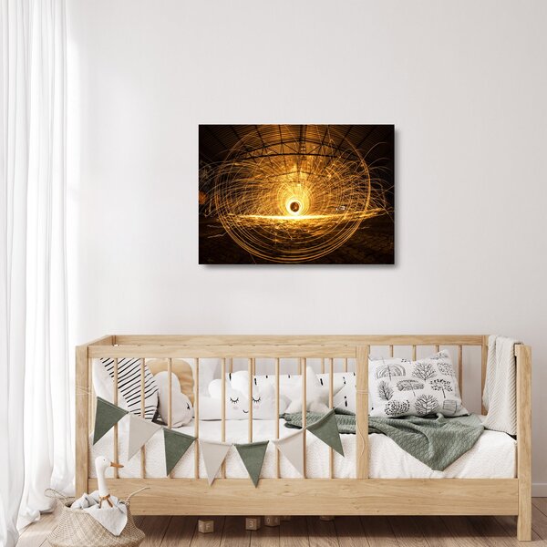 Tablou pe sticlă - Disc luminos (70x50 cm)