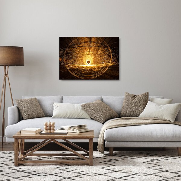 Tablou pe sticlă - Disc luminos (70x50 cm)