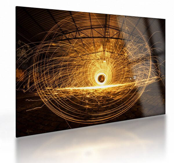 Tablou pe sticlă - Disc luminos (70x50 cm)