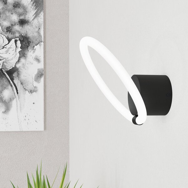 EGLO Caranacoa aplică de perete LED, Negru, Camera de zi / sufragerie, Metal, Modern