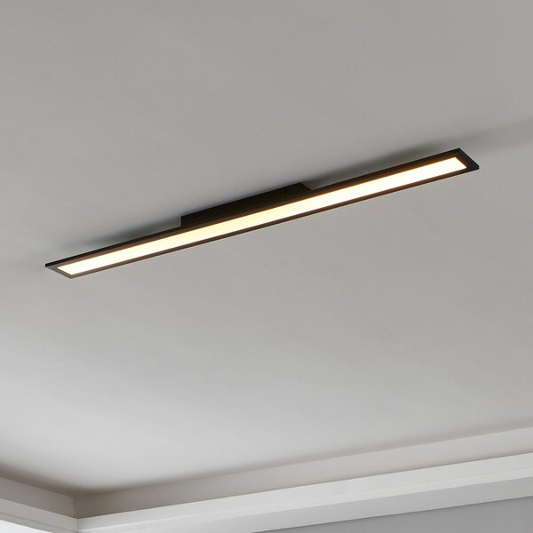 EGLO connect Salobrena-Z Plafonieră cu LED, 120x10cm, negru, reglabil, Negru, Camera de zi / sufragerie, Metal, Modern