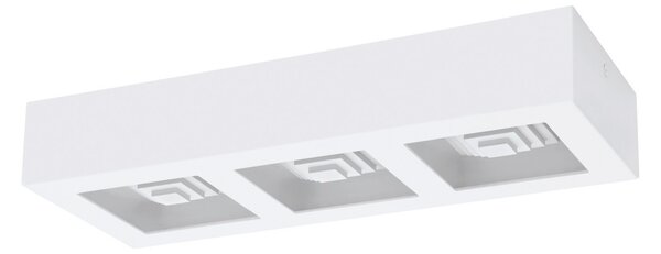 EGLO Ferreros - plafonieră LED, trei surse, în alb, Alb, Camera de zi / sufragerie, Metal, Modern