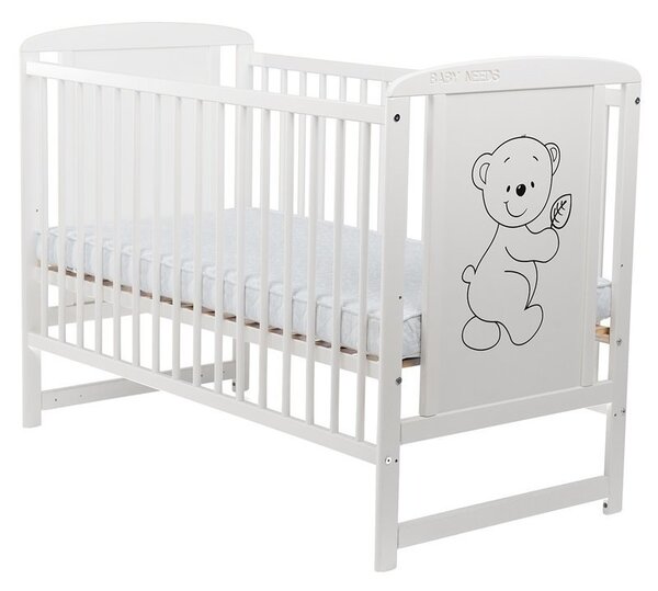 Patut din lemn Timmi 120x60 cm Alb