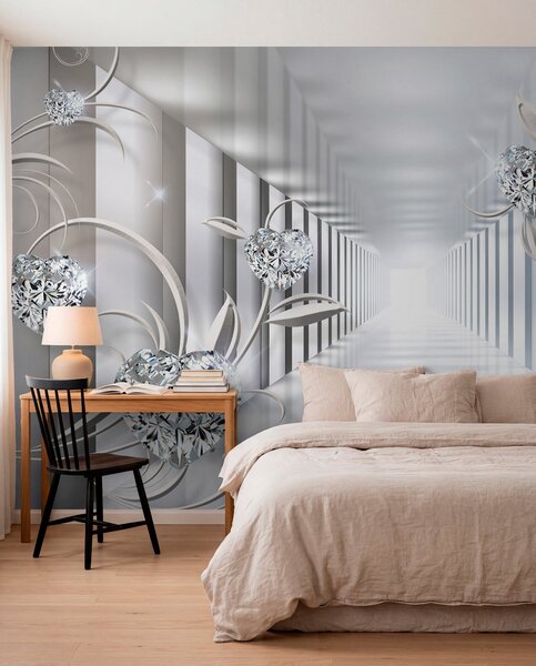 Tapet Inimi de diamant în tunel, Fototapet 3D, u07513 : Uwalls.ro