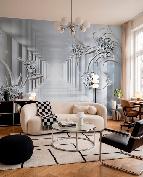 Tapet Inimi de diamant în tunel, Fototapet 3D, u07513 : Uwalls.ro