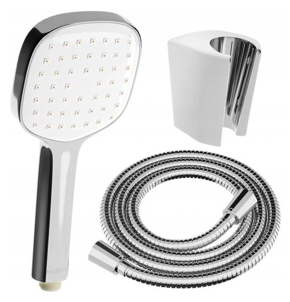 Accesorii Mexen - Set duș de mână cu 1 punct R-33, crom/alb, 785336052-02